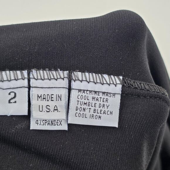 Planet Pants Womens Size 2 Black Wide Leg Elastic Waist made in USA Palazzo - Picture 9 of 12